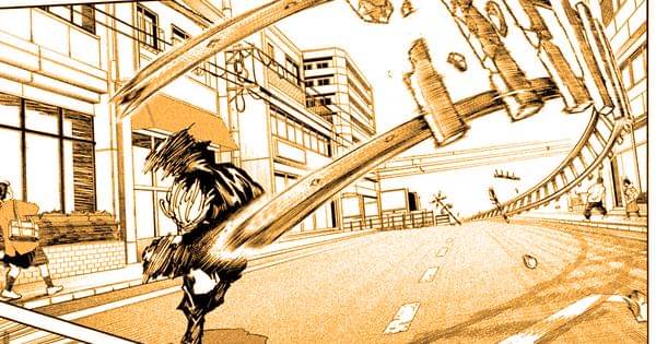 Kumanomi melempar rel kereta - Sakamoto Days