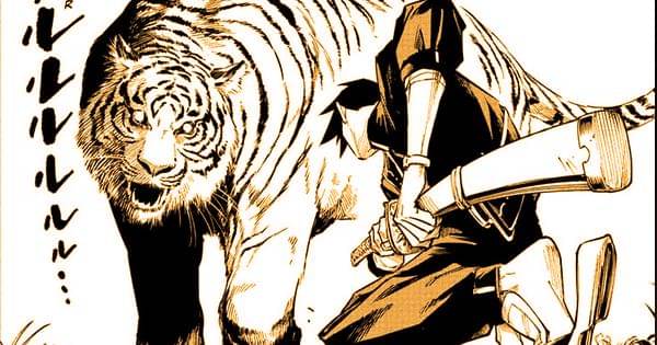 Tsurugi bersiap membunuh harimau - Jujutsu Kaisen Modulo