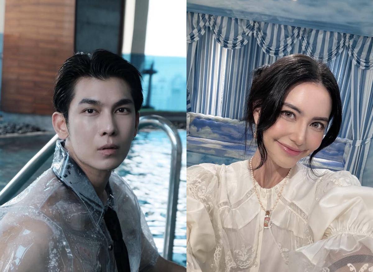 kolase foto Davika Hoorne dan Mew Suppasit