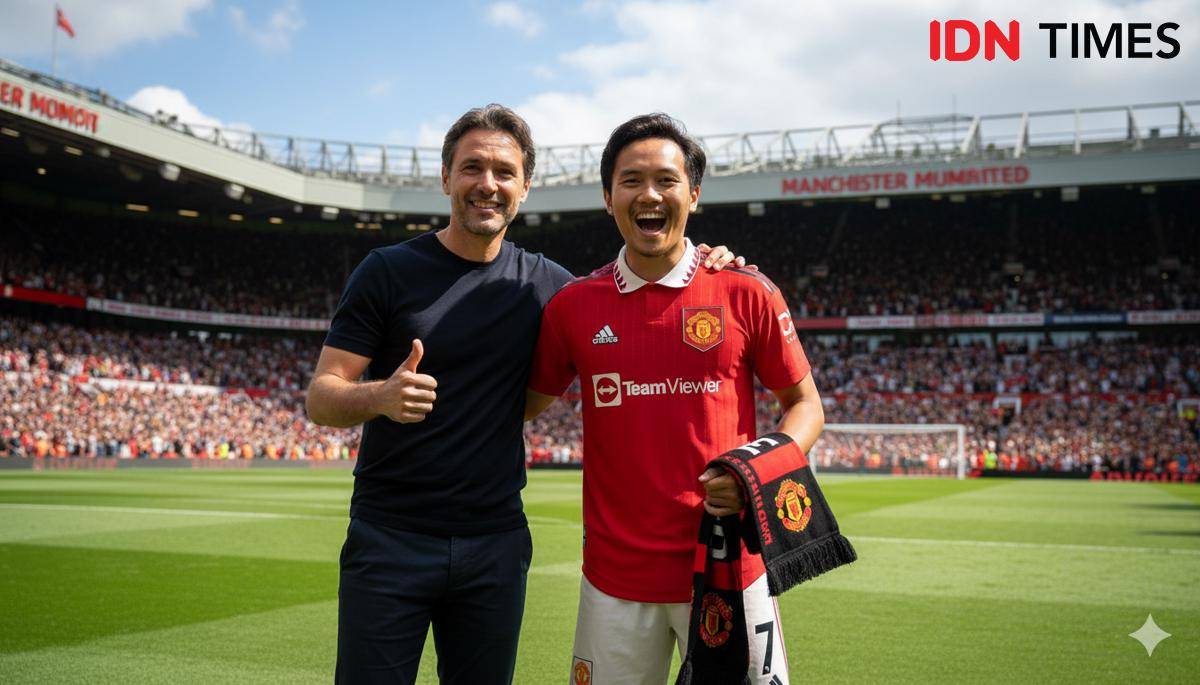 hasil edit foto ala pemain bola dengan Gemini AI