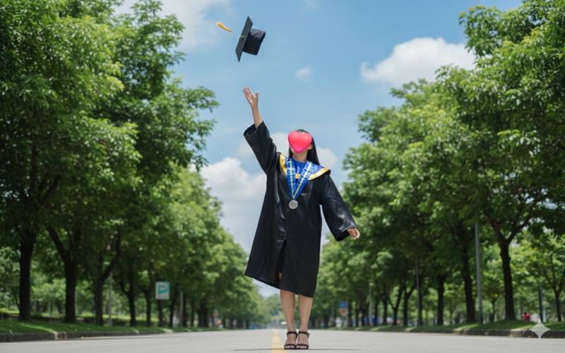 potret foto wisuda