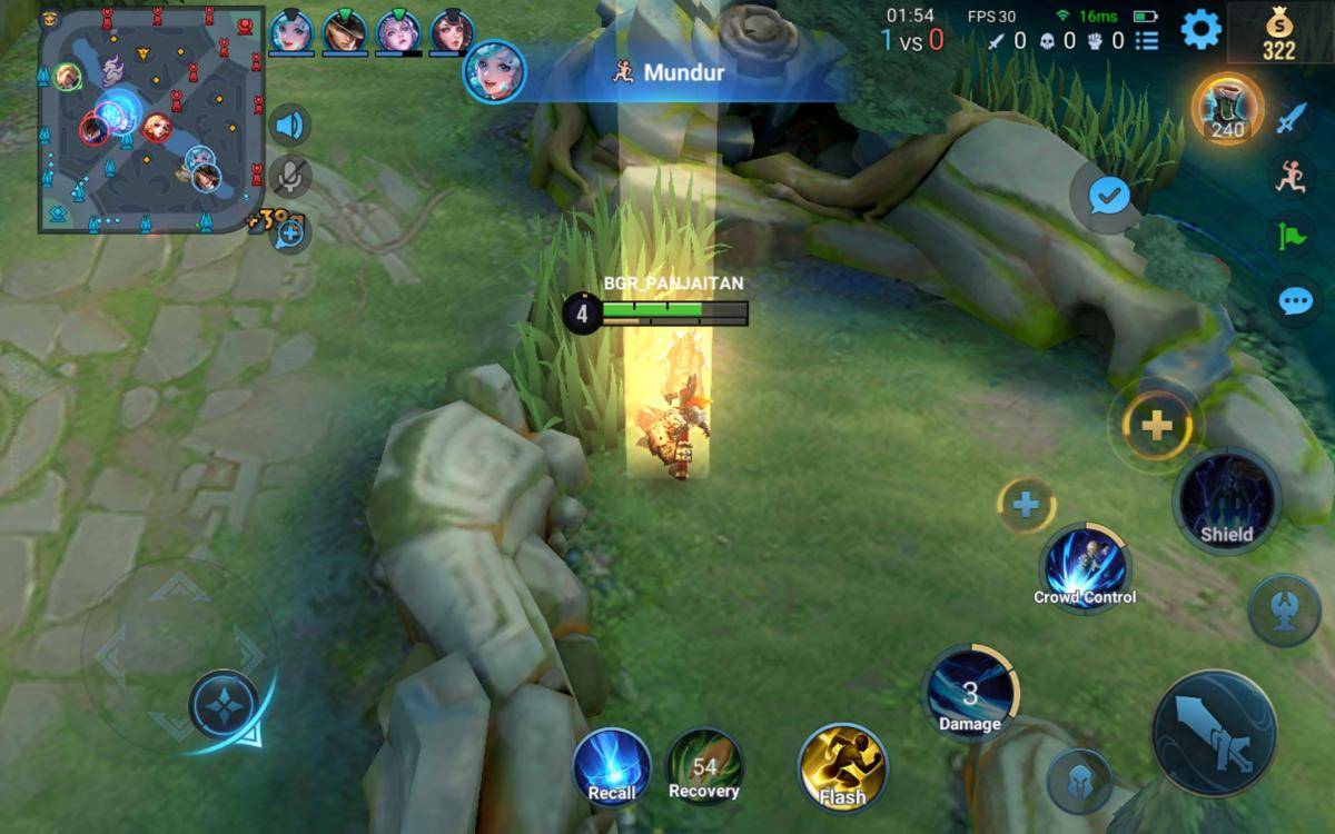 ilustrasi Biron clash lane HOK 