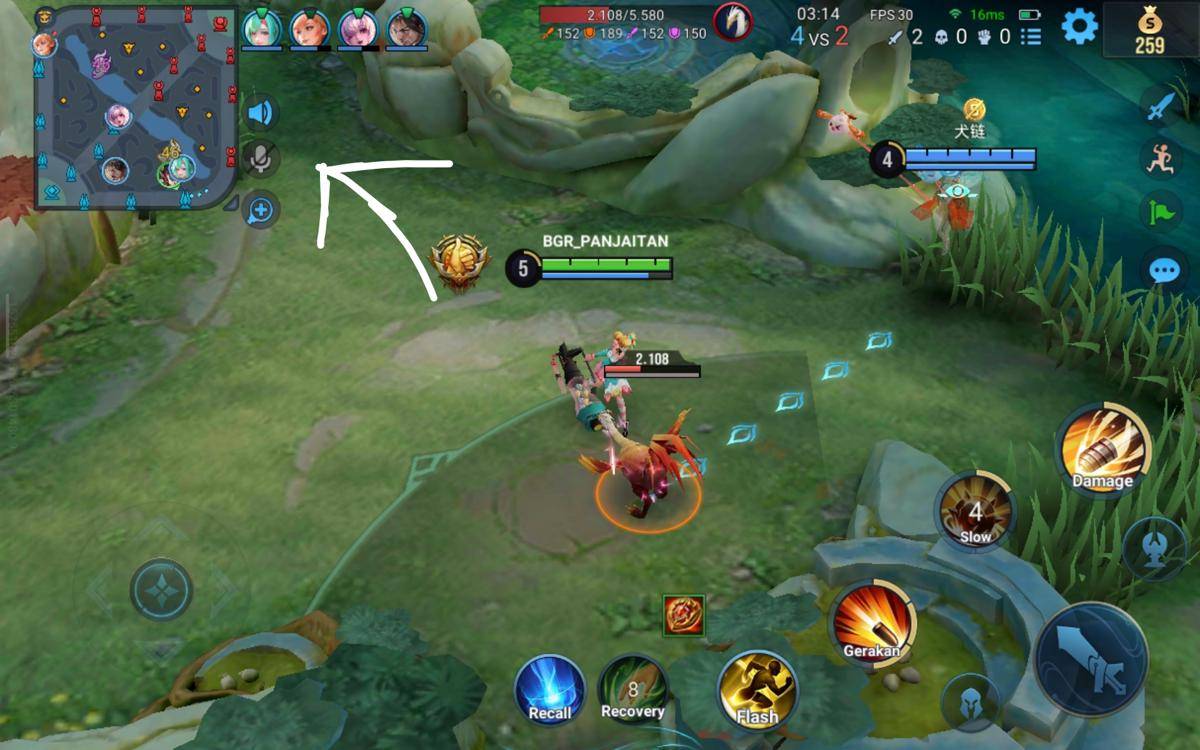 ilustrasi mini map di game HOK (dok.Level Infinite/Honor of Kings)