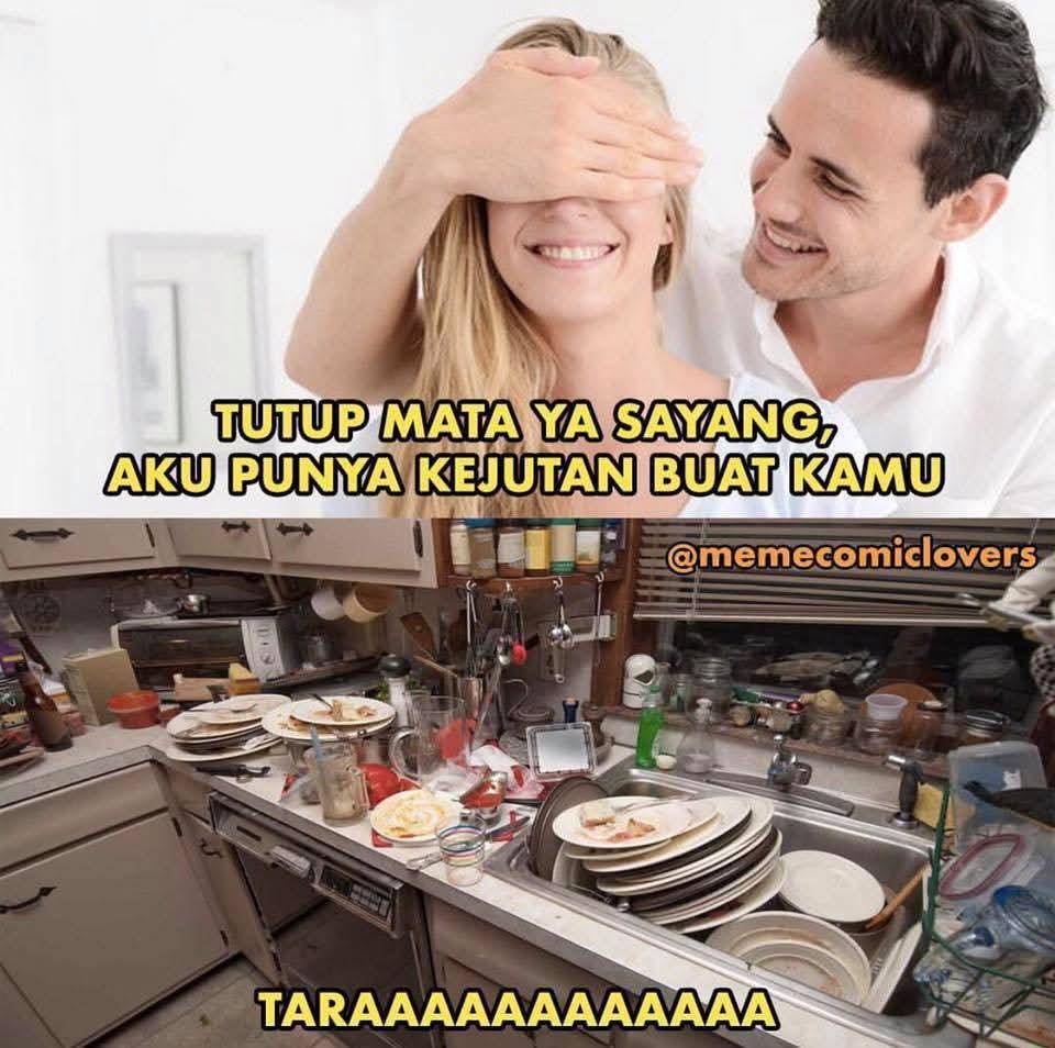 meme cuci piring 