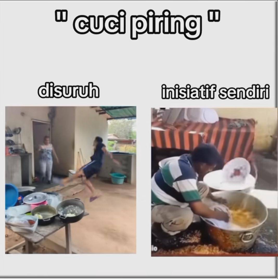 meme cuci piring 