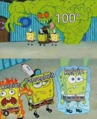 meme SpongeBob tentang kedinginan