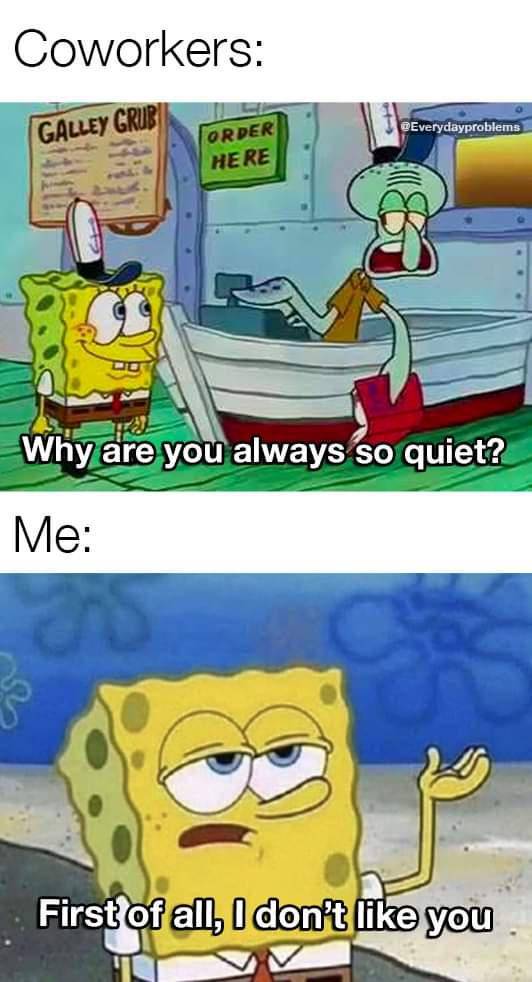 meme SpongeBob tentang obrolan