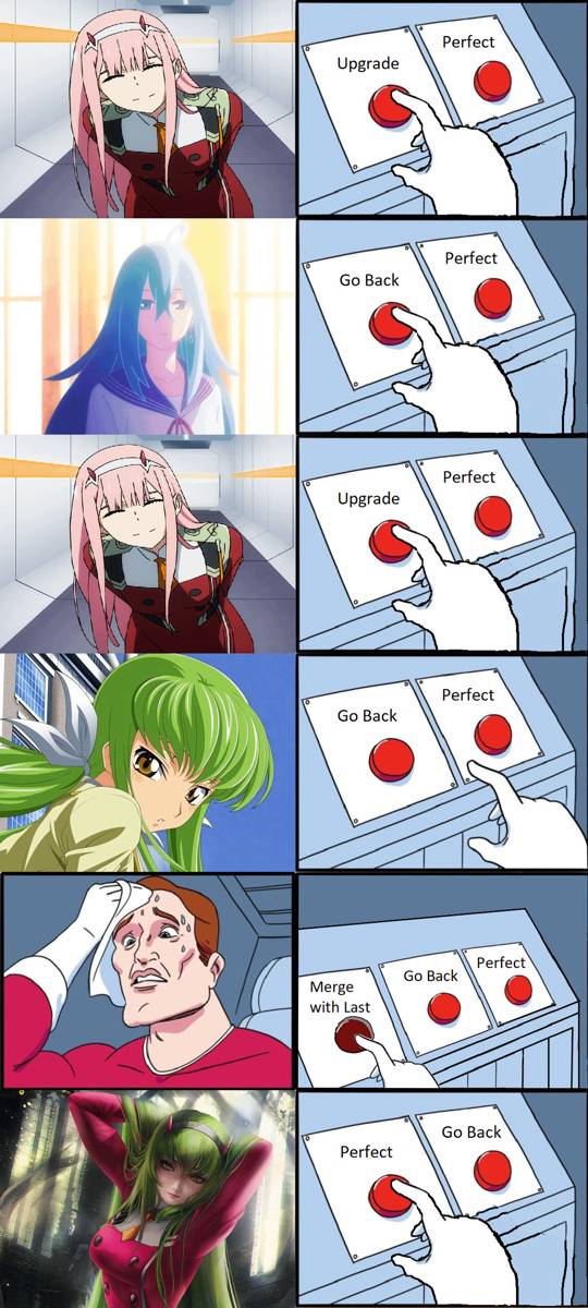 meme karakter anime rambut hijau 