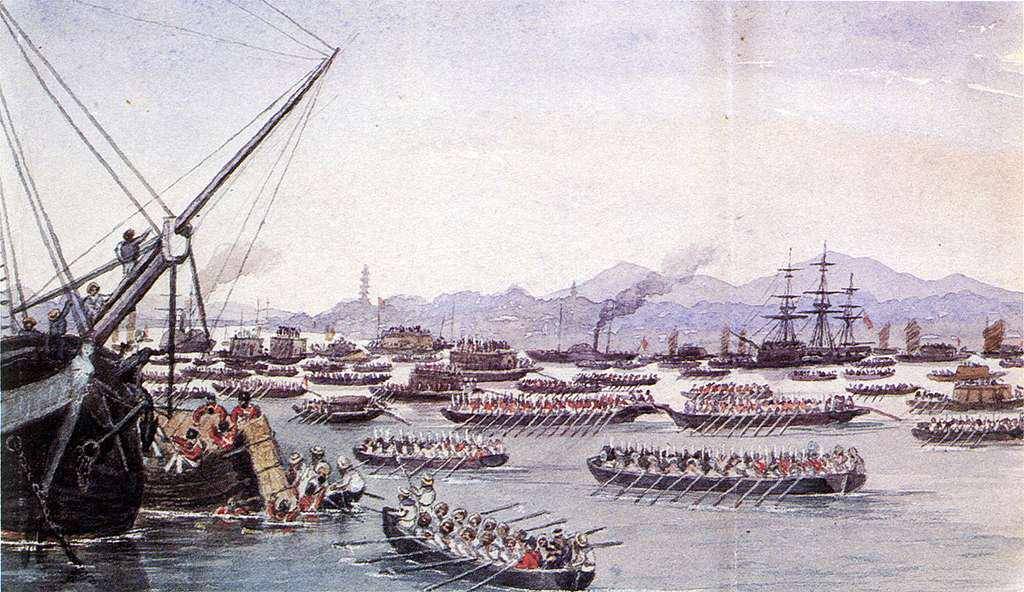 lukisan kapal-kapal di Inggris di wilayah Kanton