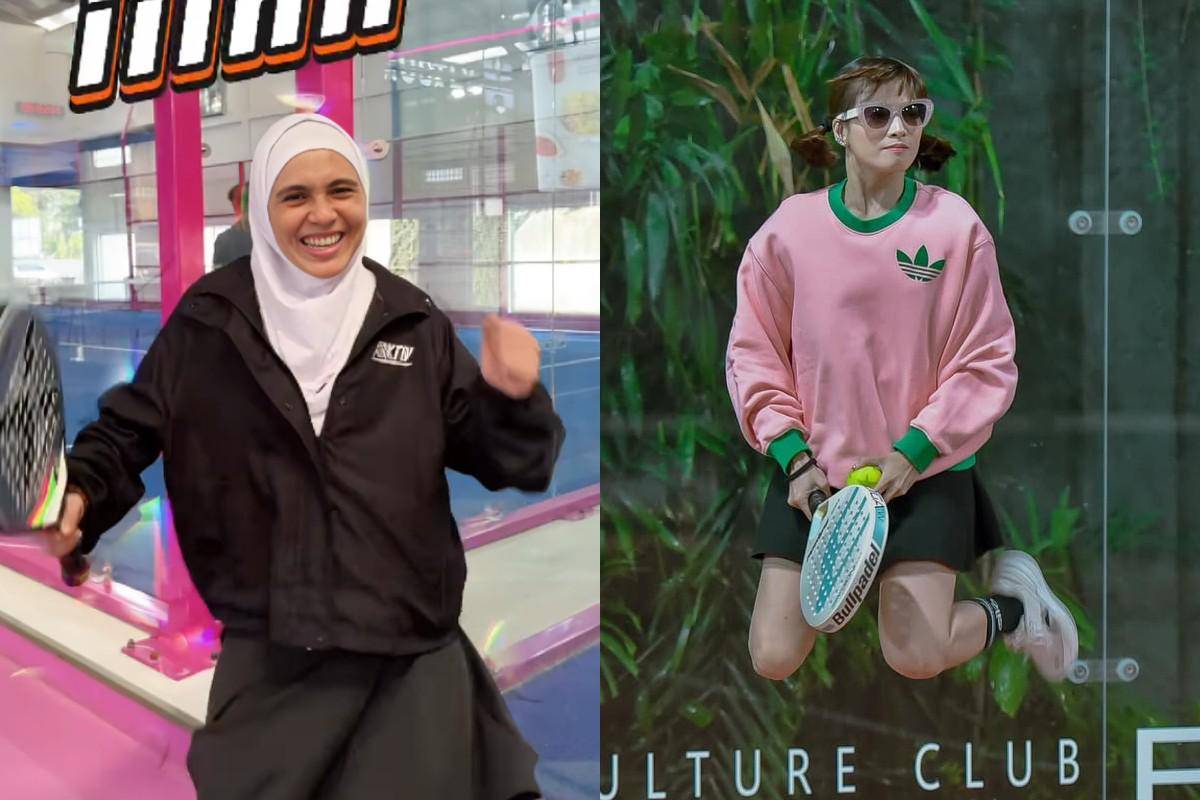 Nycta Gina dan Chika Jessica bermain padel 