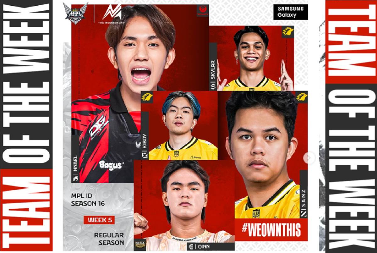 Team of The Week Minggu ke-5 Regular Season MPL ID S16 