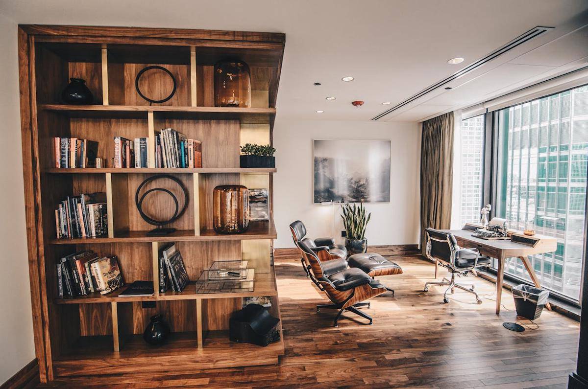 ilustrasi interior mid century modern 