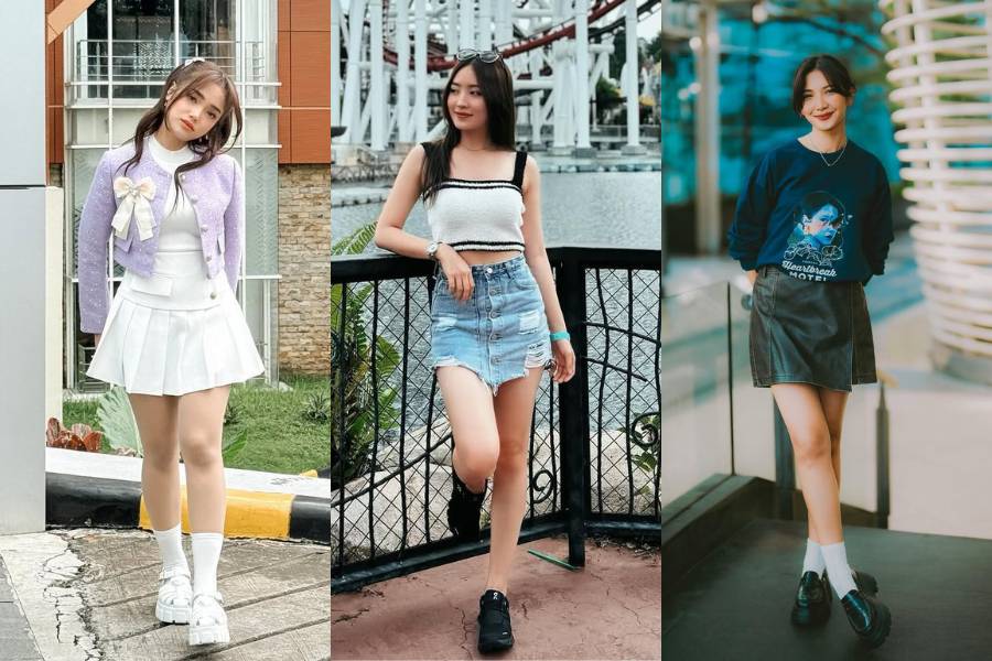 OOTD dengan mini skirt (instagram.com/fuji_an | natashawilona12 | sheiladaisha)