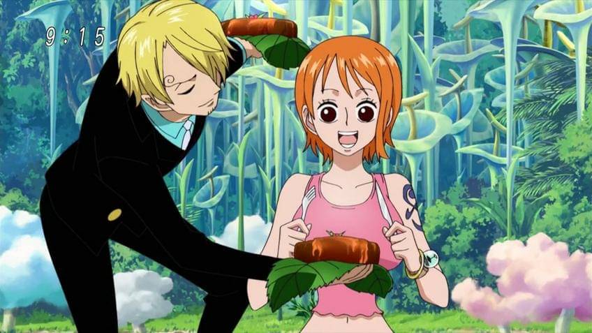 Sanji memasak untuk Nami