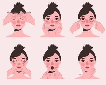 Ilustrasi face yoga (freepik.com/freepik)