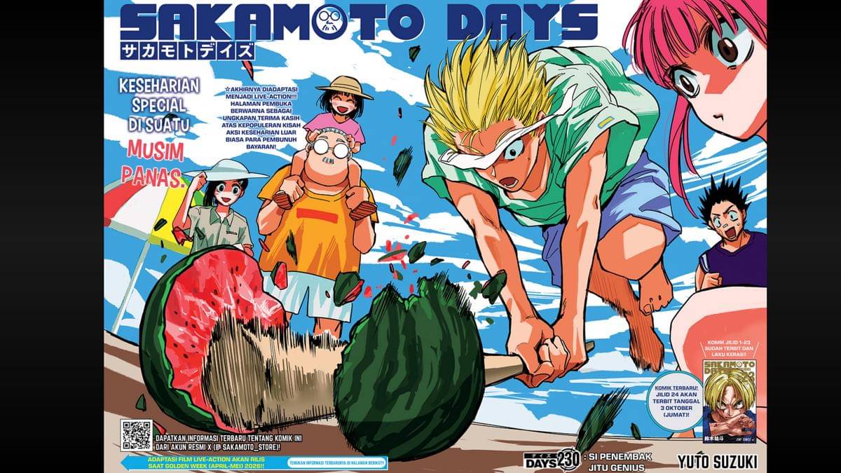 Pengumuman adaptasi live action di bab terbaru manga - Sakamoto Days
