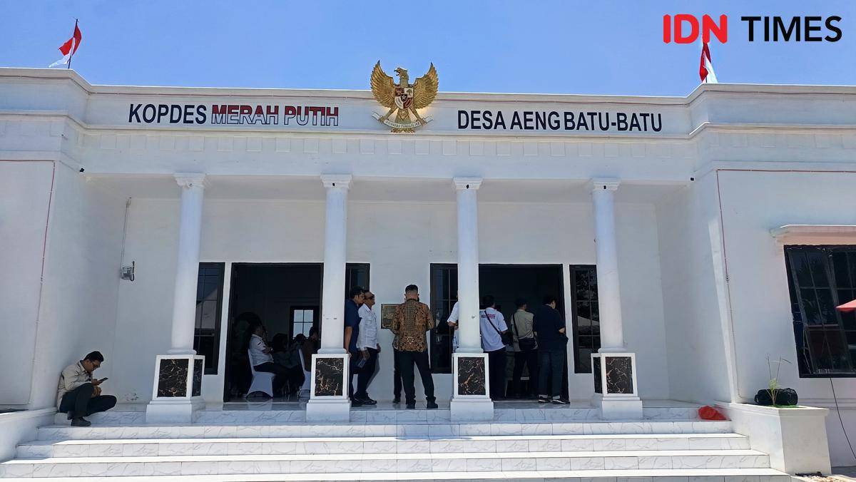 Koperasi Merah Putih Desa Aeng Batu-Batu, Kabupaten Takalar, Selasa (23/9/2025). (IDN Times/Asrhawi Muin)