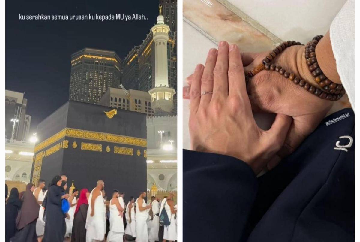potret Zaskia Adya Mecca dan Hanung umrah