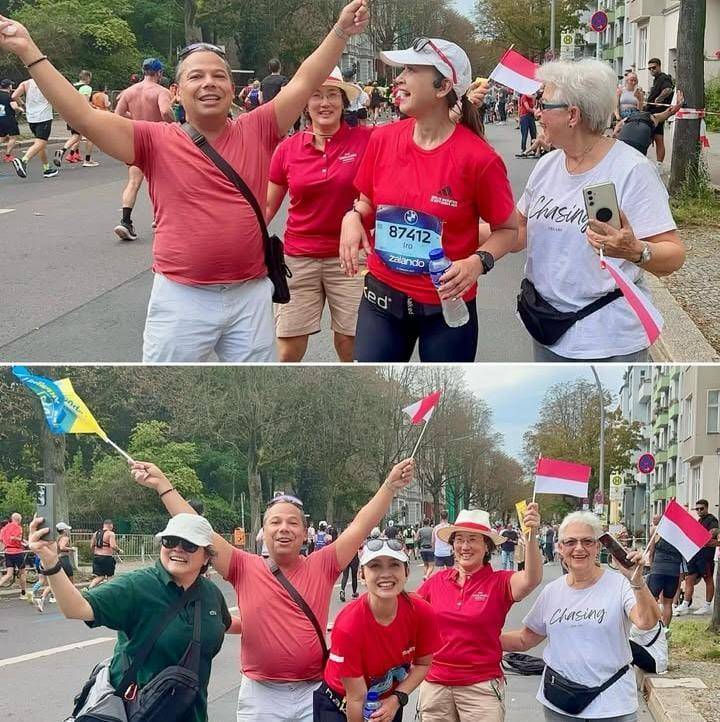 potret Ira Wibowo finish Berlin Marathon 2025
