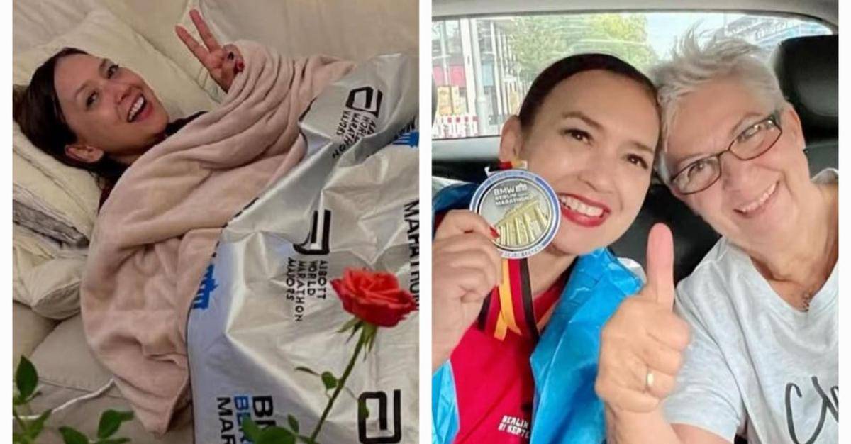 potret Ira Wibowo finish Berlin Marathon 2025