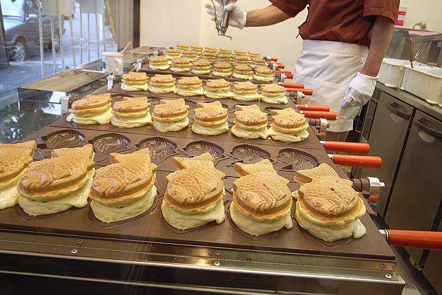 potret adonan taiyaki