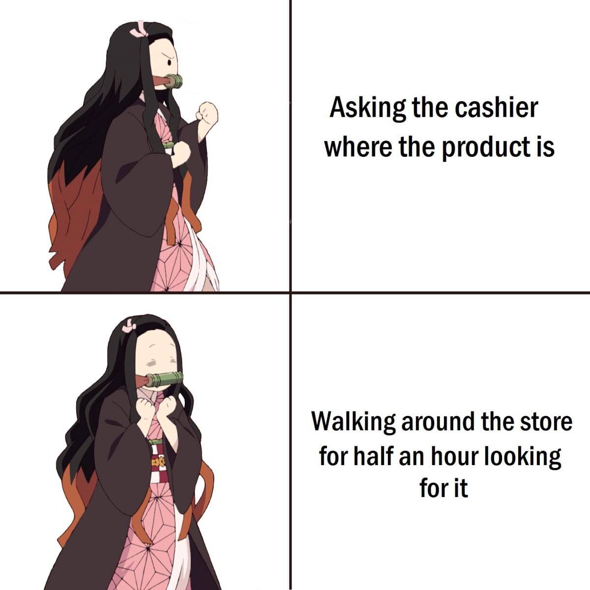 meme anime tentang kasir