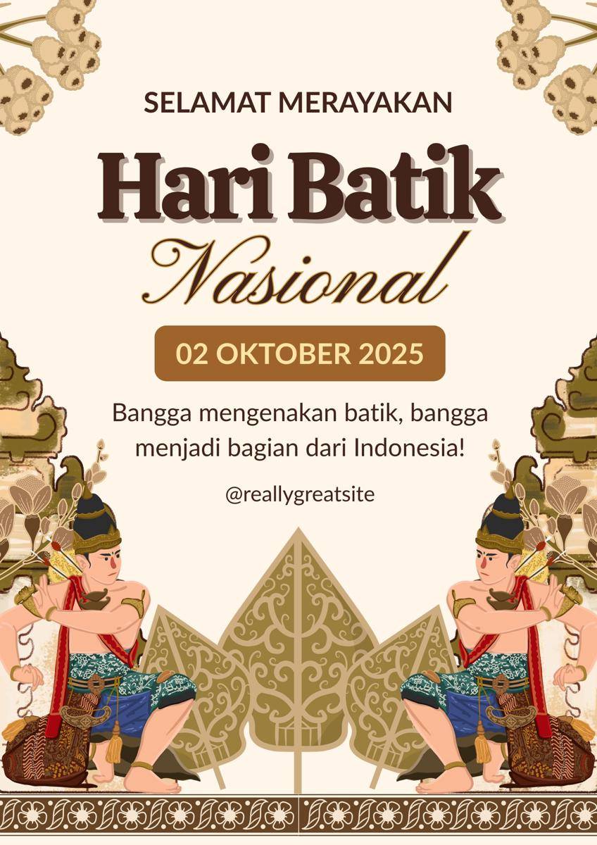 Poster Hari Batik Nasional 2025 (canva.com/LA-Porto Co)
