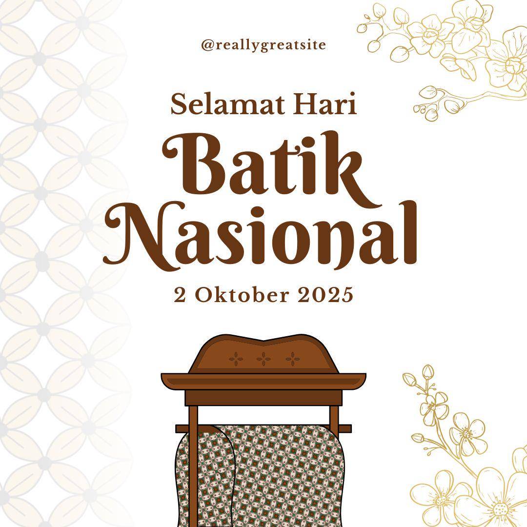 Poster Hari Batik Nasional 2025 (canva.com/Syammasfitria Studio)