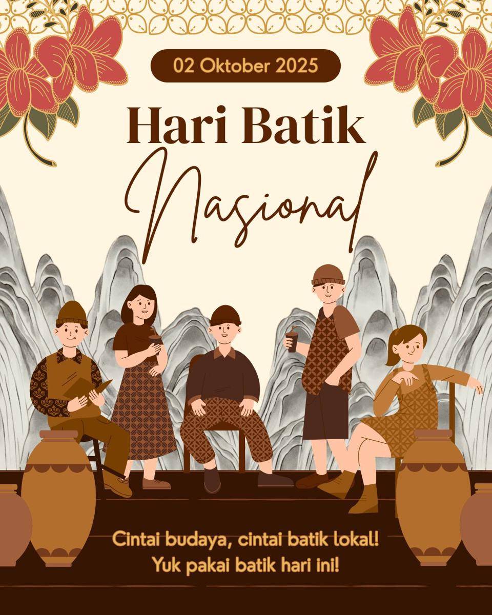 Poster Hari Batik Nasional 2025 (canva.com/Miss Jello)