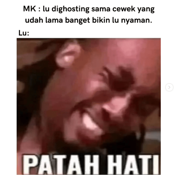 meme patah hati