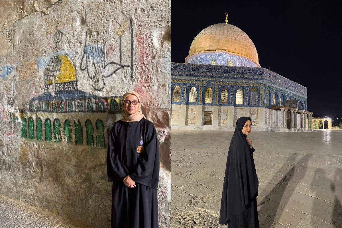 Shahnaz Haque di Masjid Al-Aqsa