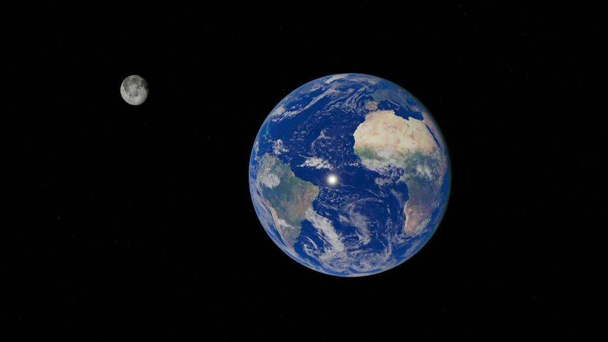 ilustrasi bumi dan bulan (pexels.com/Zelch Csaba)