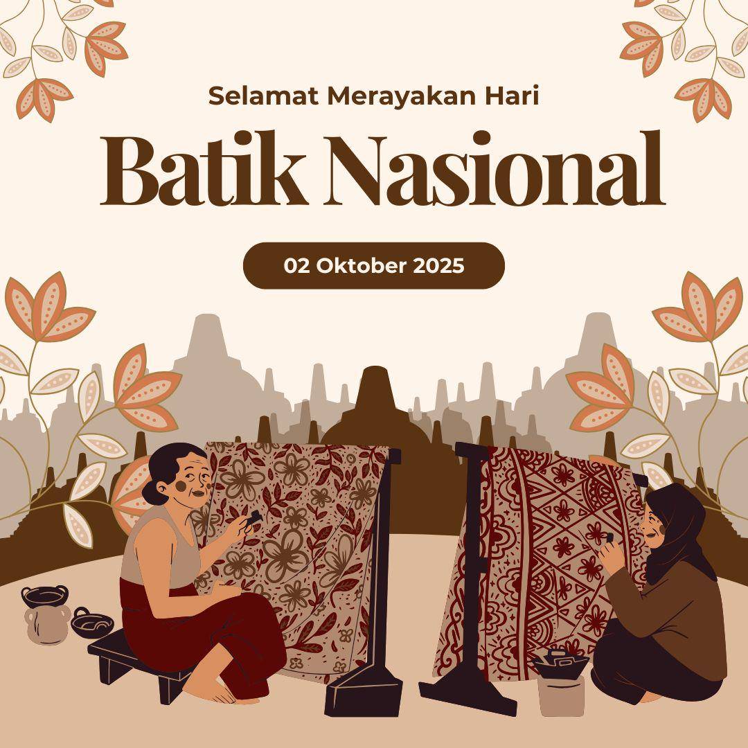 Poster Hari Batik Nasional 2025 (canva.com/Miss Jello)