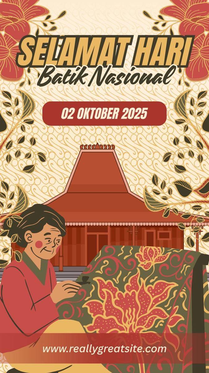 Poster Hari Batik Nasional 2025 (canva.com/Typepus Studio)