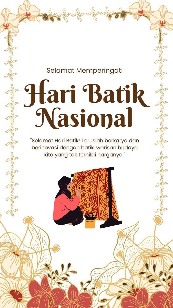 Poster Hari Batik Nasional 2025 (canva.com/AR creative)