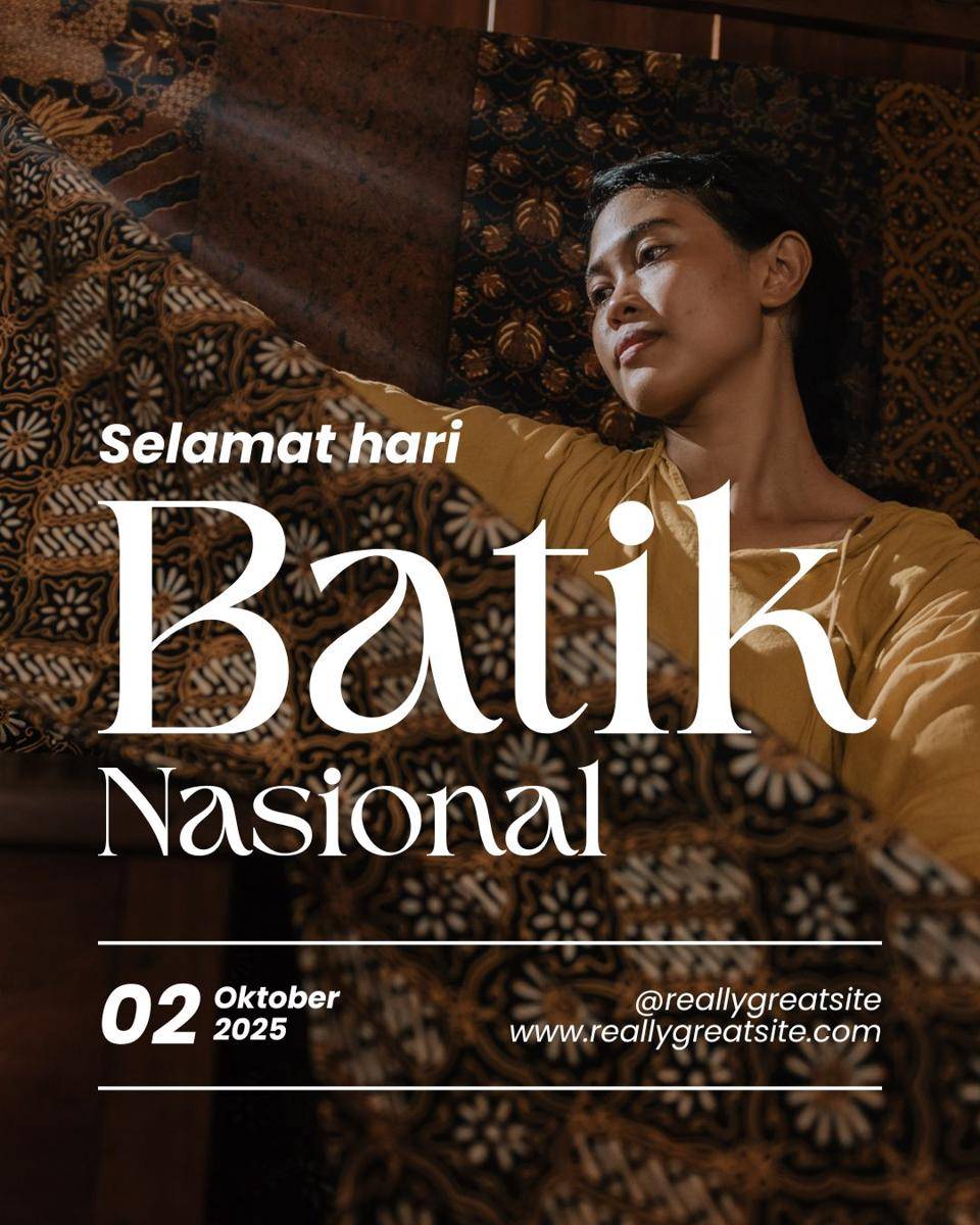 Poster Hari Batik Nasional 2025 (canva.com/Lissa Studio)