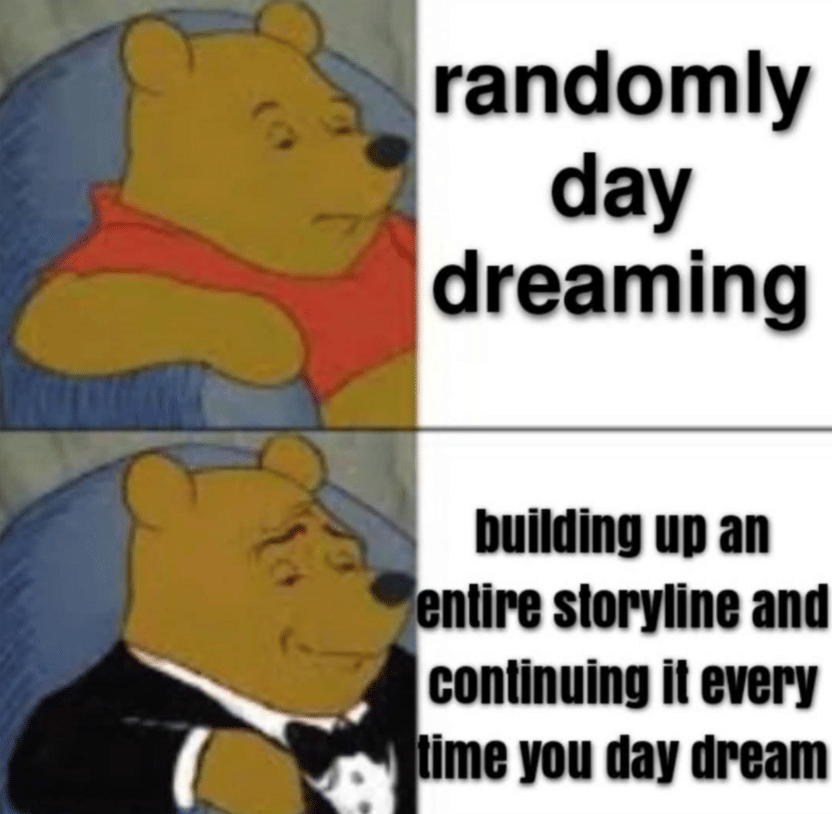 meme SpongeBob tentang melamun 