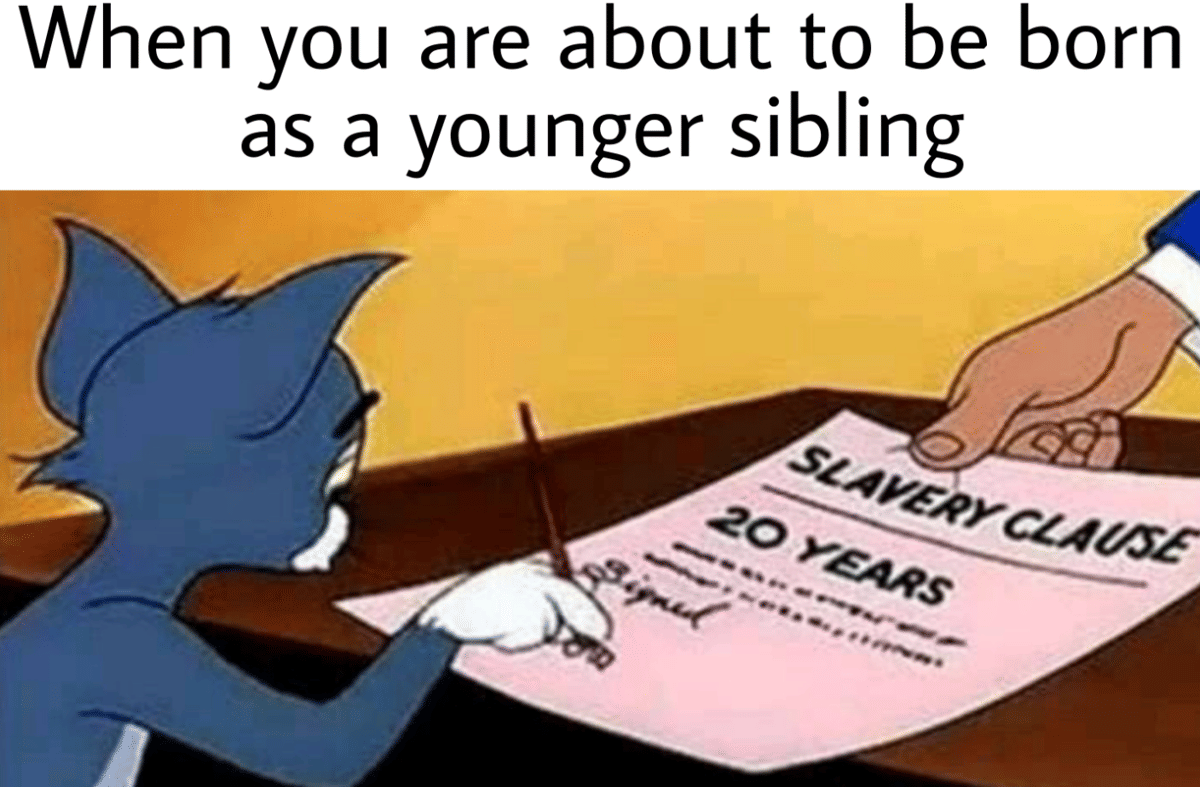 meme Tom and Jerry tentang hubungan kakak adik