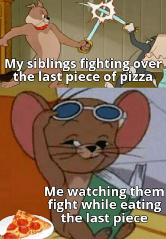 meme Tom and Jerry tentang hubungan kakak adik