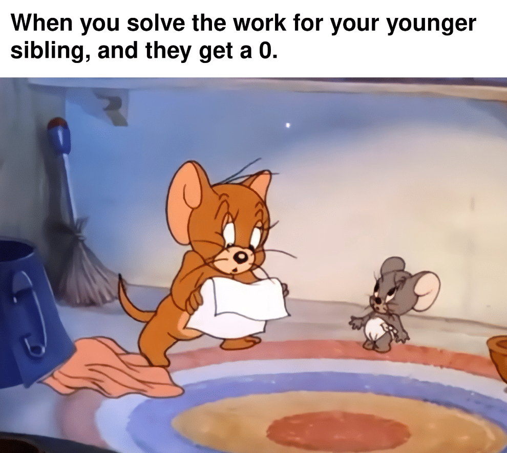 meme Tom and Jerry tentang hubungan kakak adik