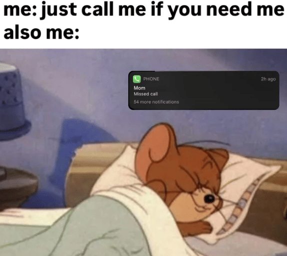 meme Tom and Jerry tentang hobi tidur