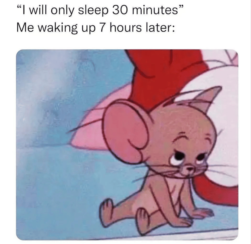meme Tom and Jerry tentang hobi tidur