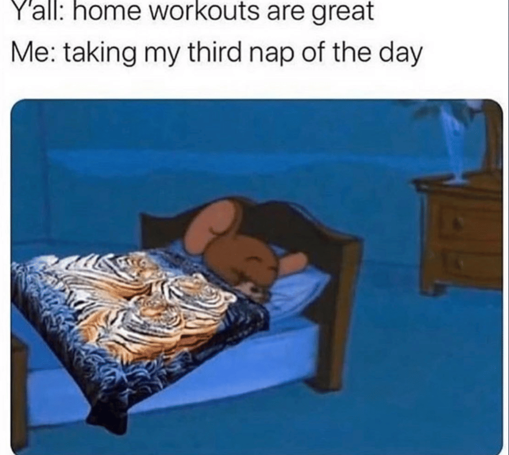 meme Tom and Jerry tentang hobi tidur