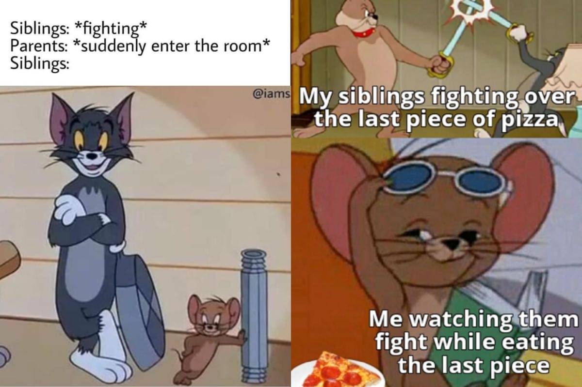 meme Tom and Jerry tentang hubungan kakak adik