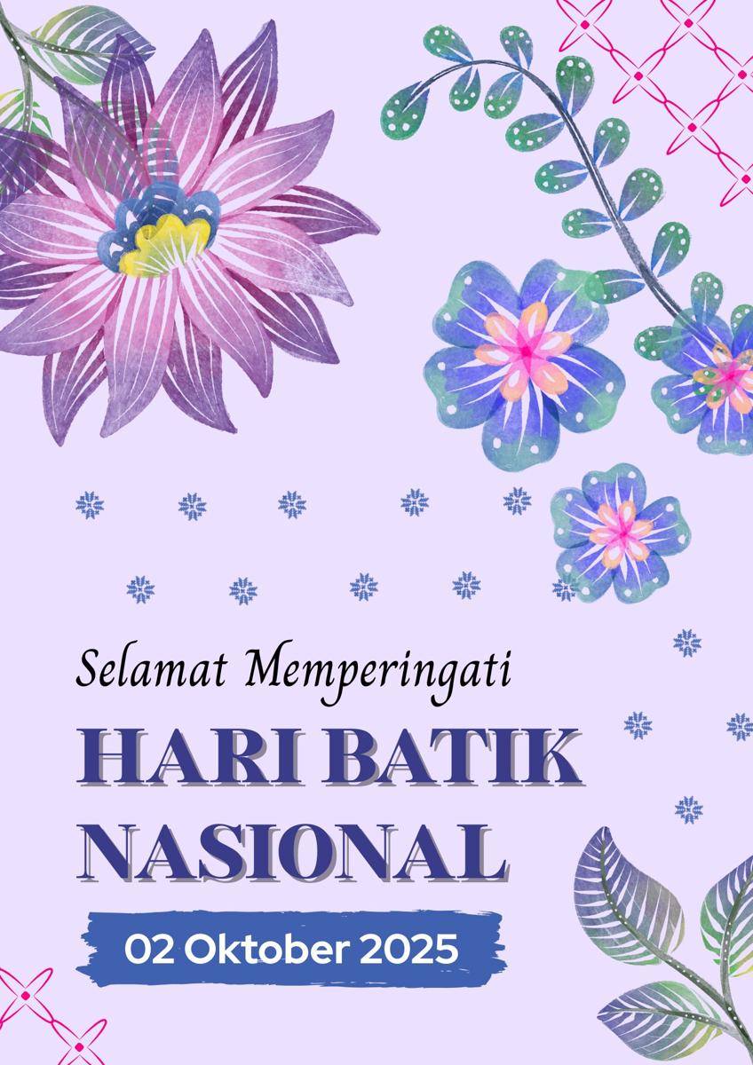 Poster Hari Batik Nasional 2025 (canva.com/Miss Jello)
