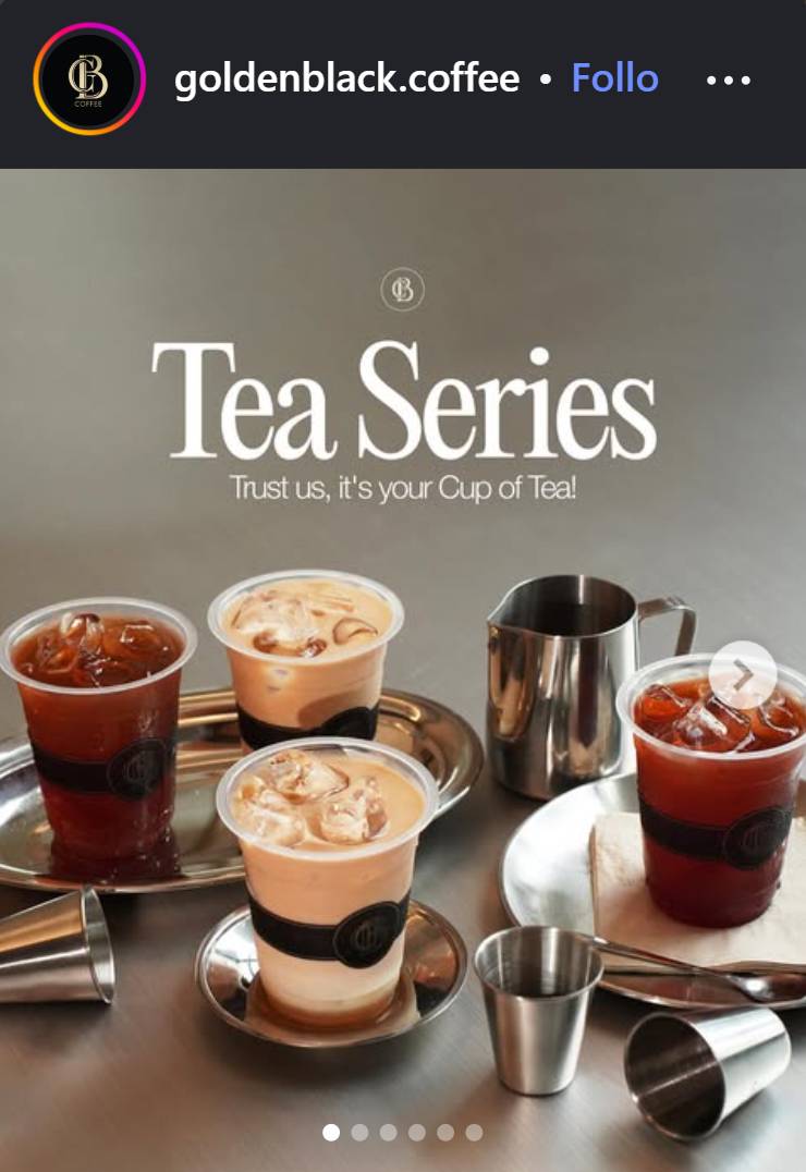 Menu Tea Series Golden Black Coffee