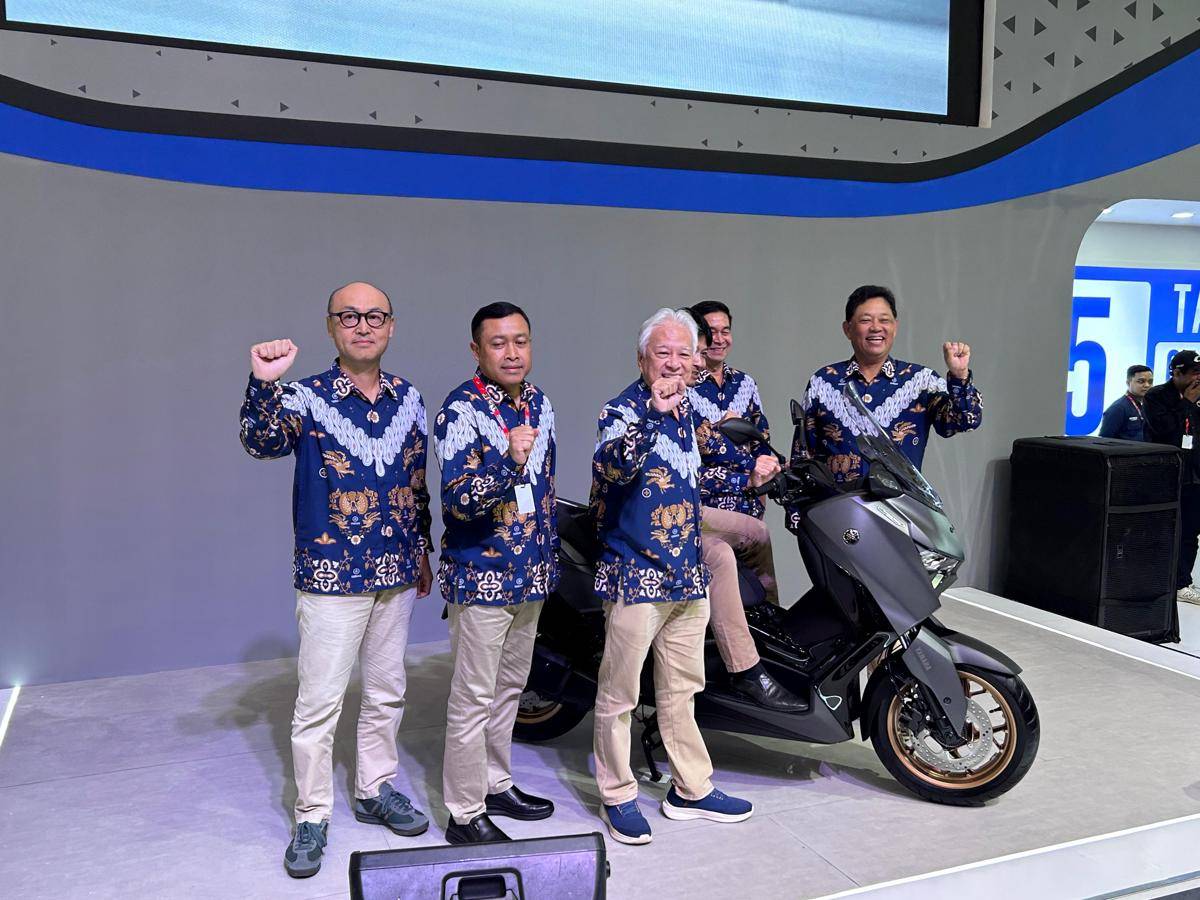 Yamaha XMAX Tech Max diperkenalkan di Indonesia Motorcycle Show (IMOS) 2025, Rabu (24/9/2025).