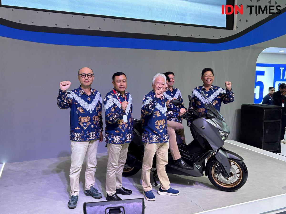 Yamaha XMAX Tech Max diperkenalkan di Indonesia Motorcycle Show (IMOS) 2025, Rabu (24/9/2025).