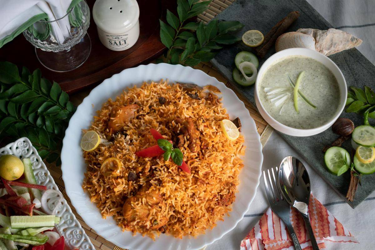 ilustrasi nasi biryani