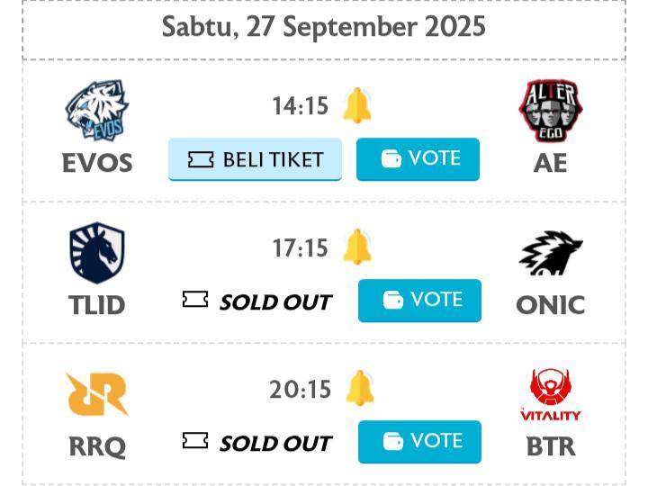 jadwal pertandingan week 6 day 2 